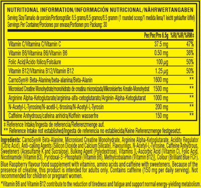 C4 Pre-workout - 30 servings
