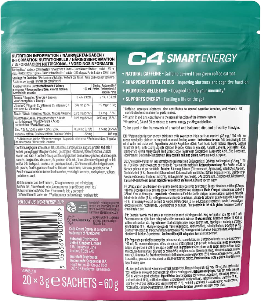 C4 Smart Energy Powder - 20 sachets