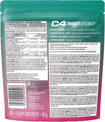C4 Smart Energy Powder - 20 sachets