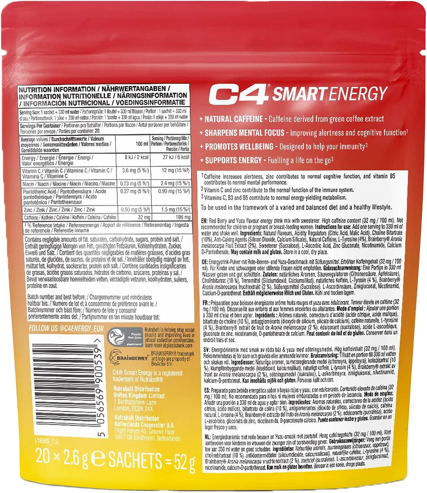 C4 Smart Energy Powder - 20 sachets