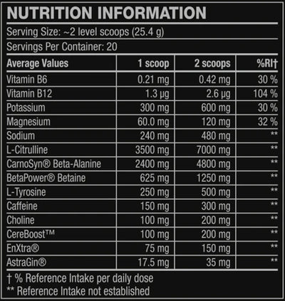C4 Ultimate Pre-workout - 20 Servings