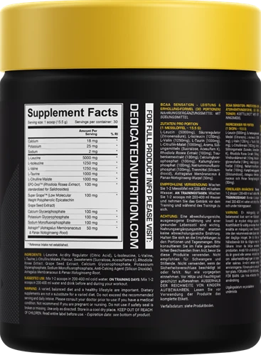 Dedicated Nutrition BCAA Sensation - 30 servings
