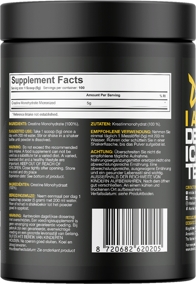 Dedicated Nutrition Micronized Creatine Monohydrate - 500 g