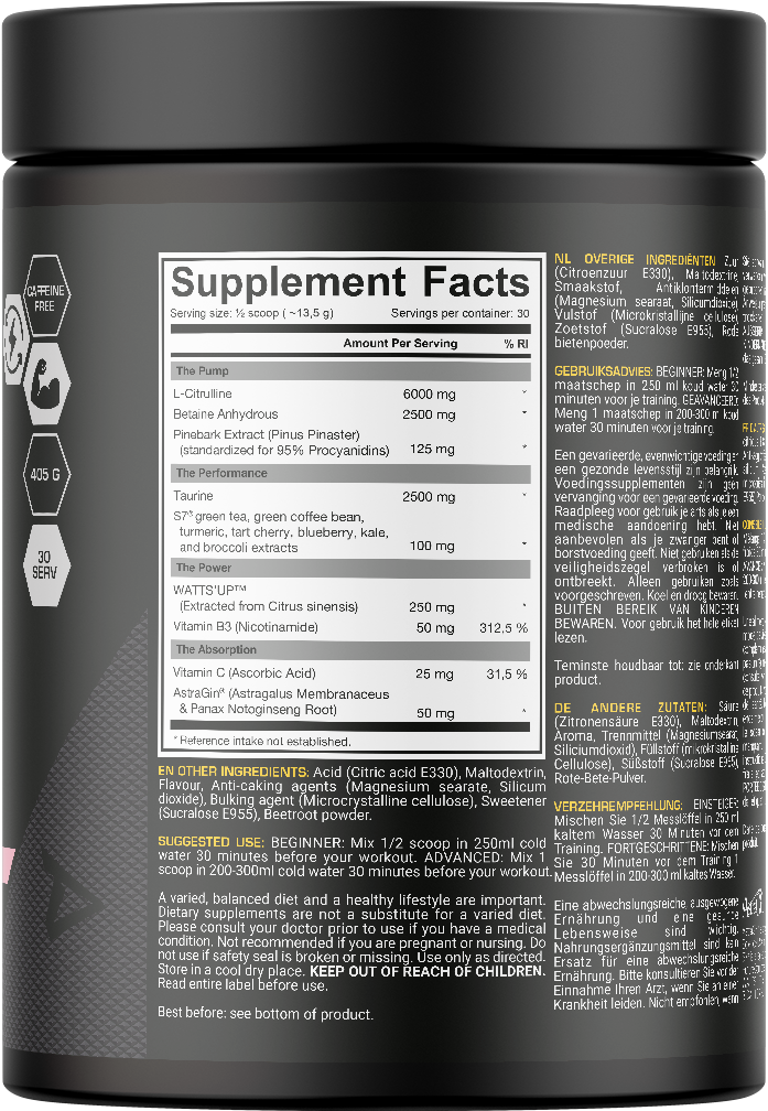 Dedicated Nutrition Unstoppable Pump - 405 g
