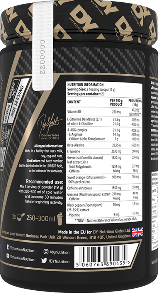 Dorian Yates Nutrition Blood & Guts - 380 g