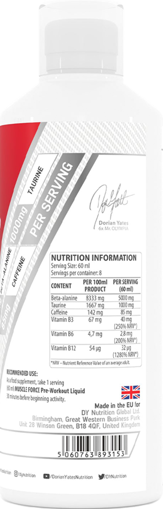 DY Nutrition Muscle Force PWO Liquid - 500 ml