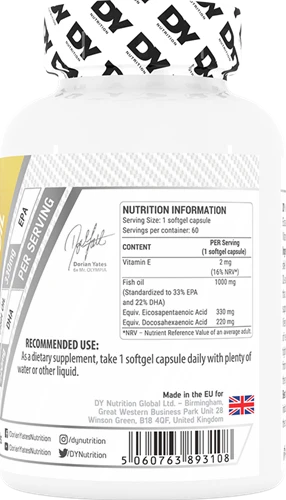 Dorian Yates Nutrition Omega 3 Fish Oil - 60 gels