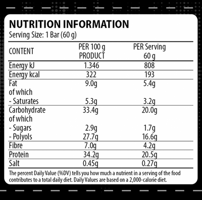 Dorian Yates Nutrition Whey Protein Bar - 12 x 60 g