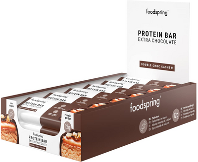 Foodspring Protein Bar Extra Chocolate - 12 x 45 gr