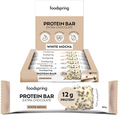 Foodspring Protein Bar Extra Chocolate - 12 x 45 gr