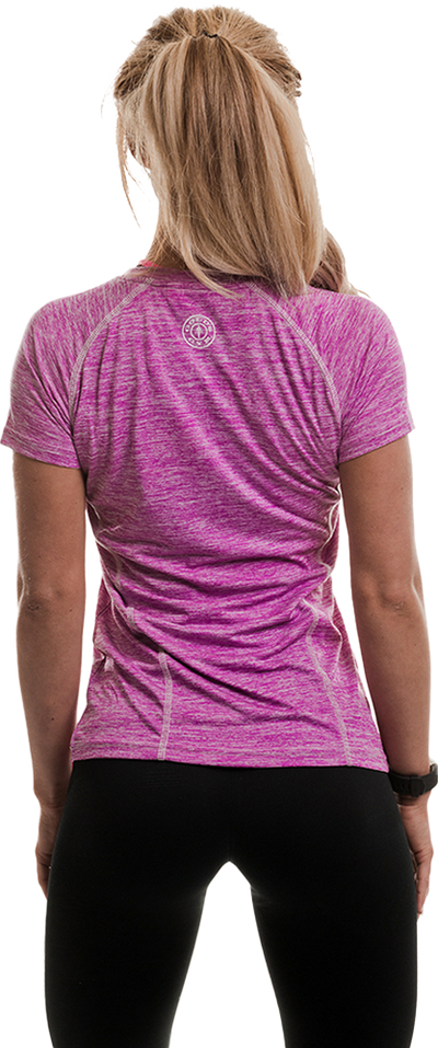 Golds Gym Ladies T-Shirt Raglan - Lilac Marl