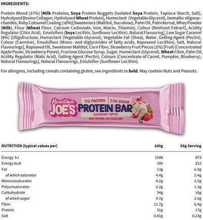 Mountain Joe's Protein Bar - 12 x 55 g