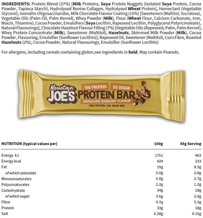 Mountain Joe's Protein Bar - 12 x 55 g