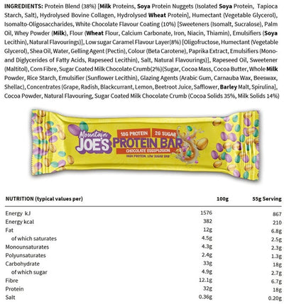 Mountain Joe's Protein Bar - 12 x 55 g