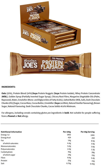 Mountain Joe's Protein Flapjacks - 16 x 60 g