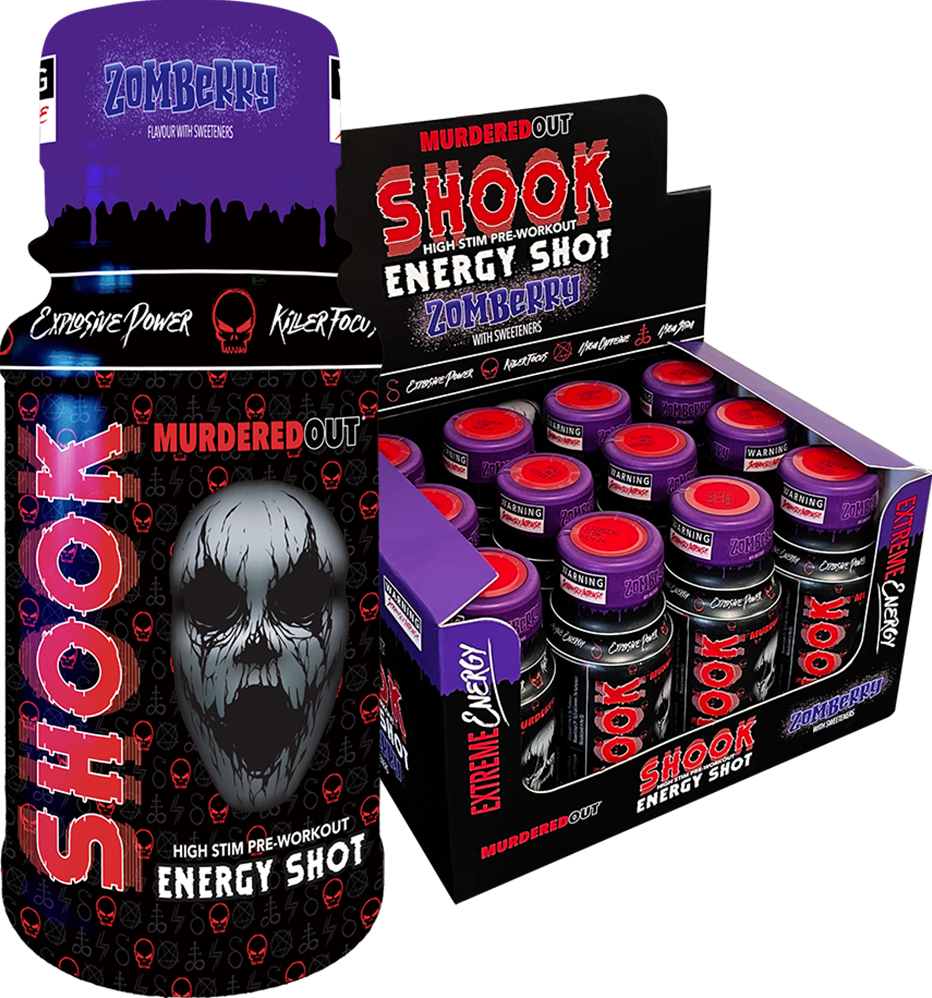 Murdered Out SHOOK Energy Shots - 12 x 60 ml