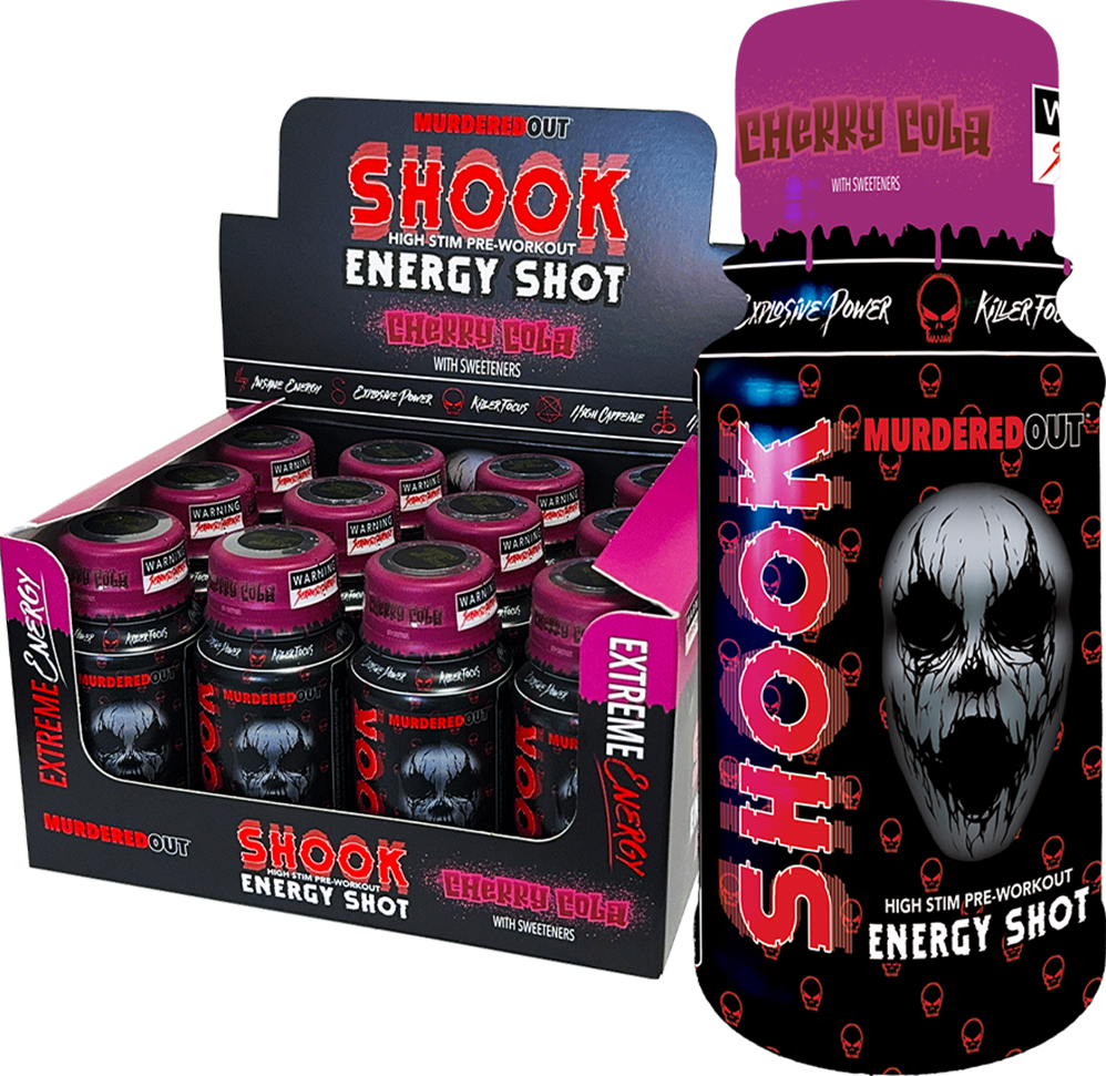 Murdered Out SHOOK Energy Shots - 12 x 60 ml