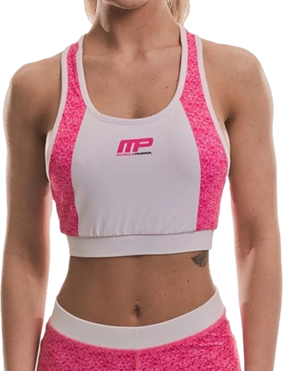 MusclePharm MPL32 Ladies Croptop Matrix - Pi/Wh - L