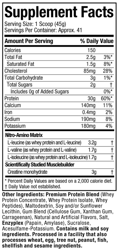 MuscleTech Nitro Tech Whey Protein - 1820 g