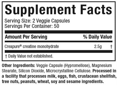 MuscleTech Platinum 100% Creatine Monohydrate - 100 caps