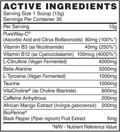 Naughty Boy Energy Pre-Workout - 390 g