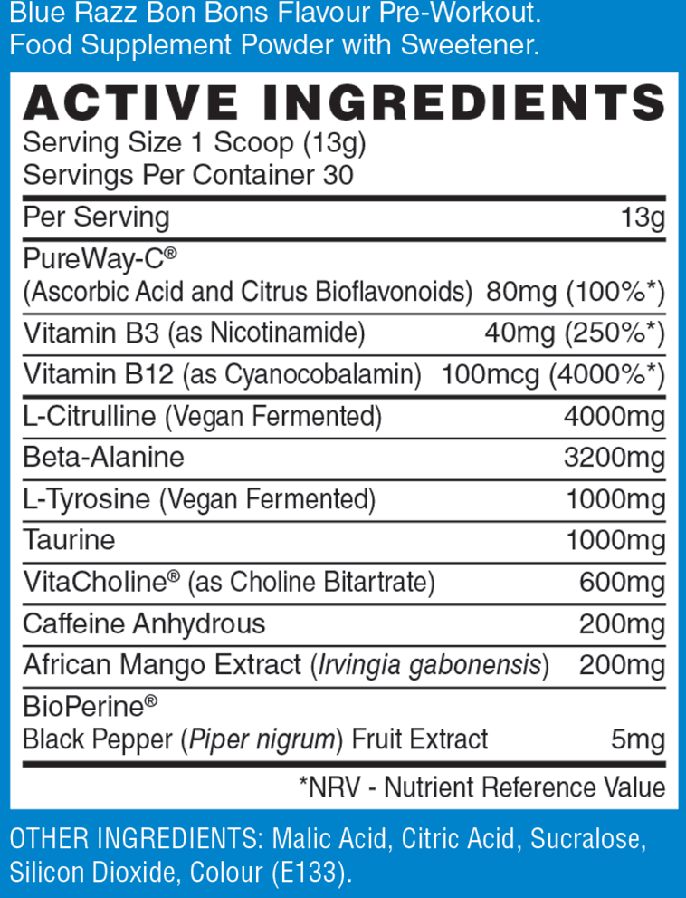 Naughty Boy Energy Pre-Workout - 390 g