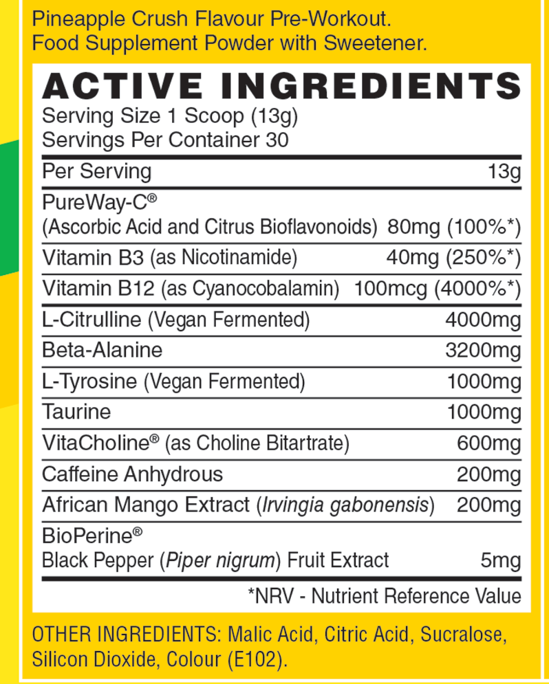 Naughty Boy Energy Pre-Workout - 390 g
