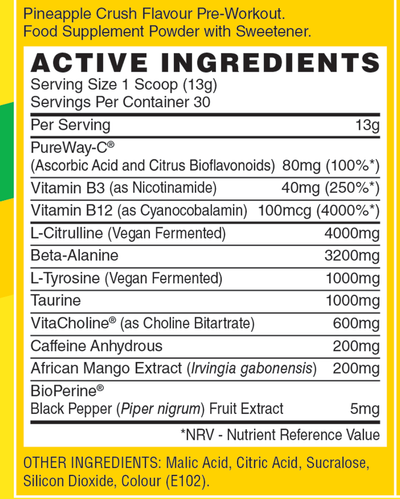 Naughty Boy Energy Pre-Workout - 390 g