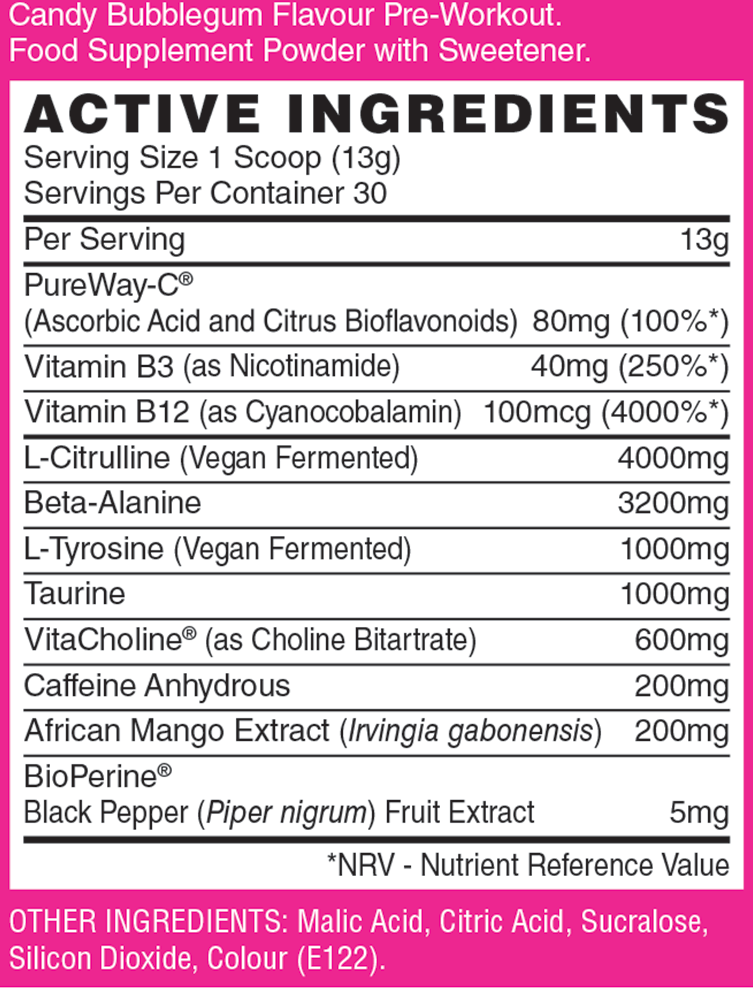 Naughty Boy Energy Pre-Workout - 390 g