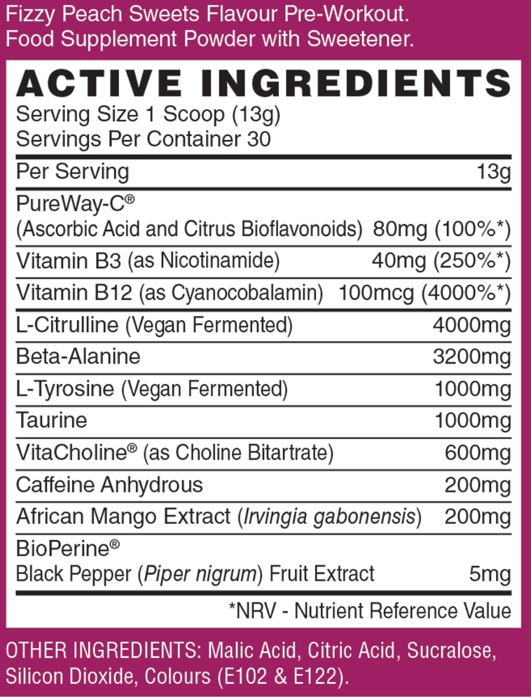 Naughty Boy Energy Pre-Workout - 390 g