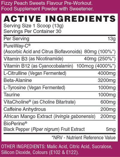 Naughty Boy Energy Pre-Workout - 390 g