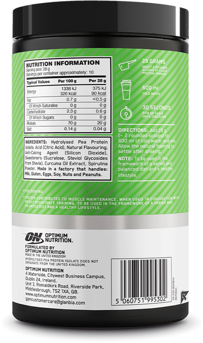 Optimum Nutrition Clear Protein 100% Plant Protein Isolate - 280 g