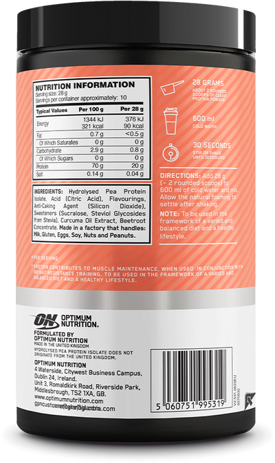 Optimum Nutrition Clear Protein 100% Plant Protein Isolate - 280 g