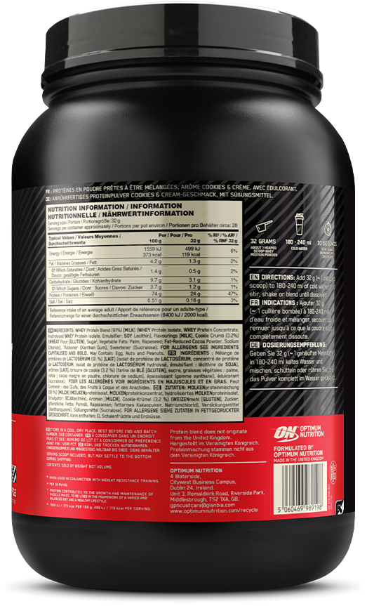 Optimum Nutrition Gold Standard 100% Whey - 900 g