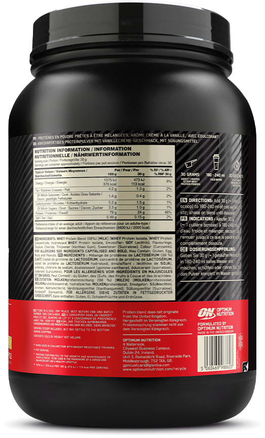 Optimum Nutrition Gold Standard 100% Whey - 900 g