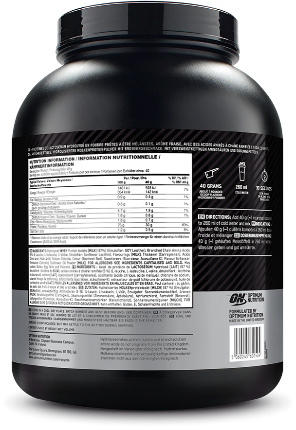 Optimum Nutrition Platinum Hydrowhey - 1600 g