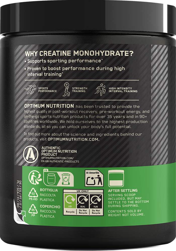 Optimum Nutrition Flavoured Micronised Creatine Powder - 360 g - Blue Raspberry