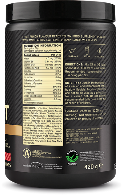 Optimum Nutrition Gold Standard Pre-workout Advanced - 420 g