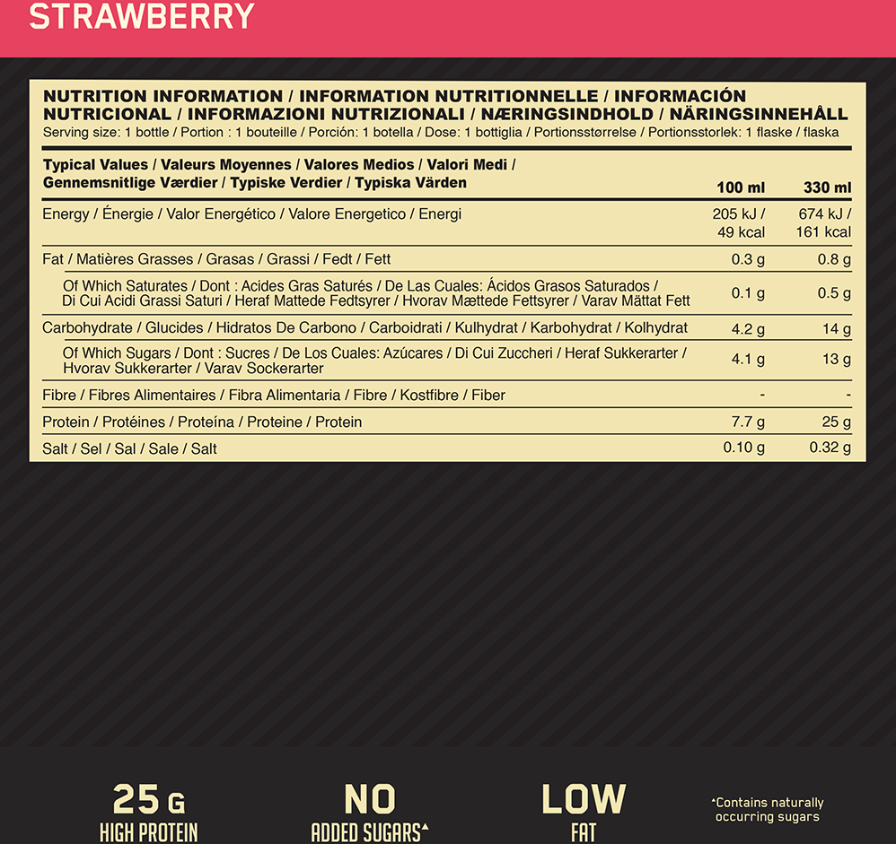Optimum Nutrition High Protein Shake - 12 x 330 ml