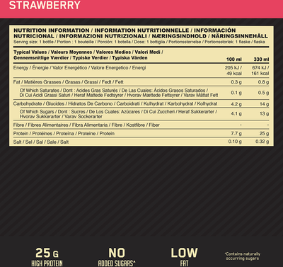Optimum Nutrition High Protein Shake - 12 x 330 ml