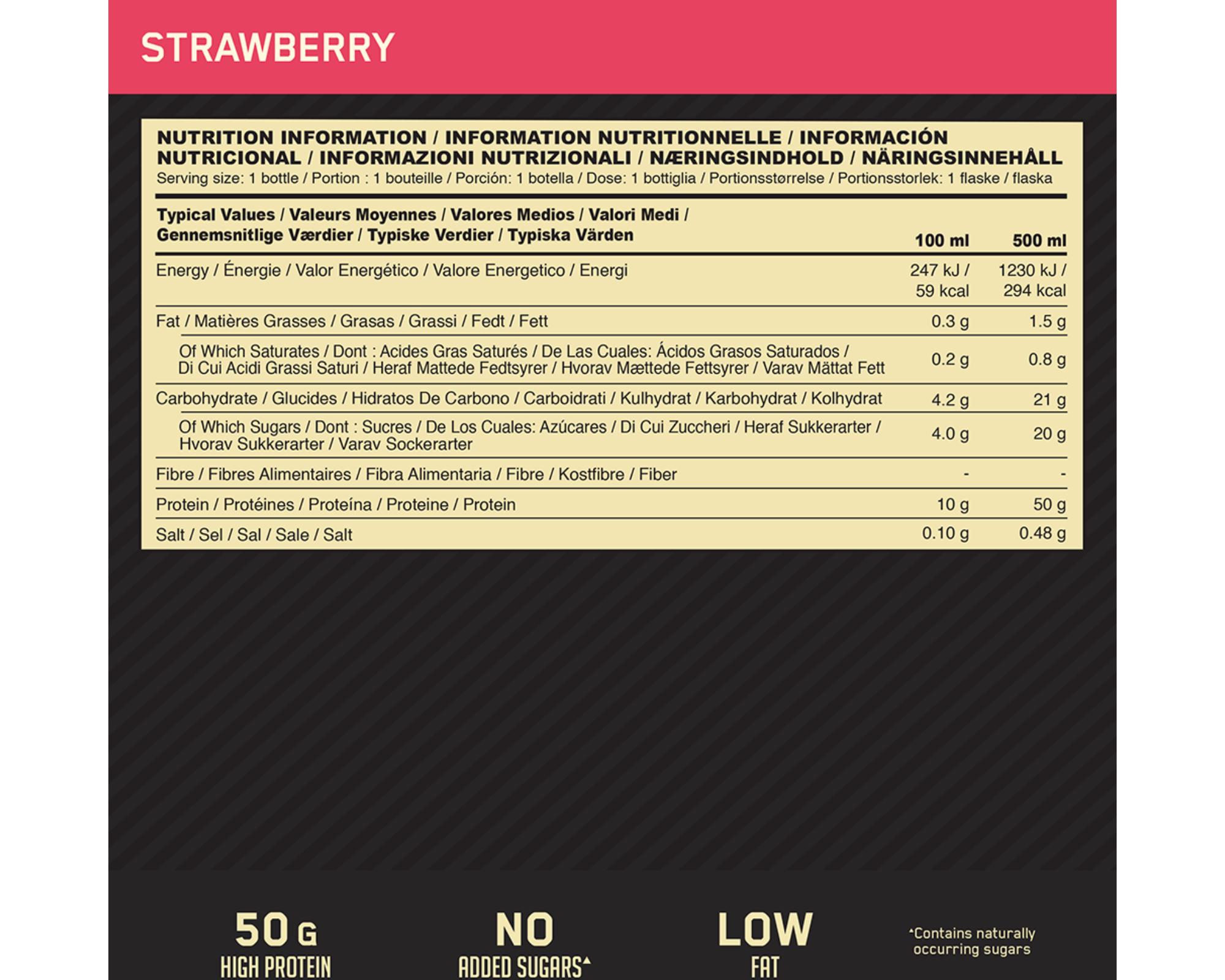 Optimum Nutrition High Protein Shake - 12 x 500 ml