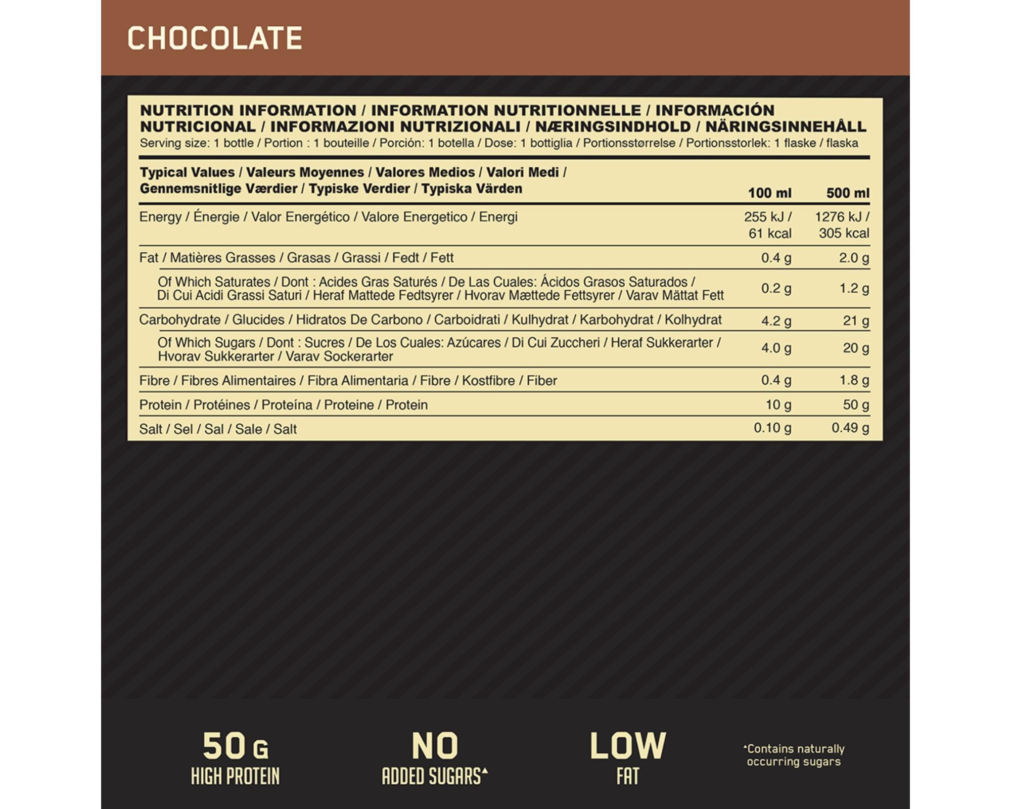 Optimum Nutrition High Protein Shake - 12 x 500 ml