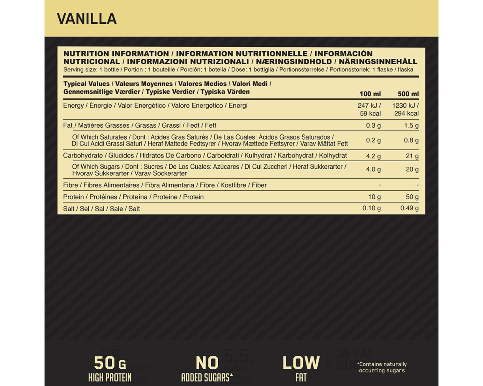 Optimum Nutrition High Protein Shake - 12 x 500 ml