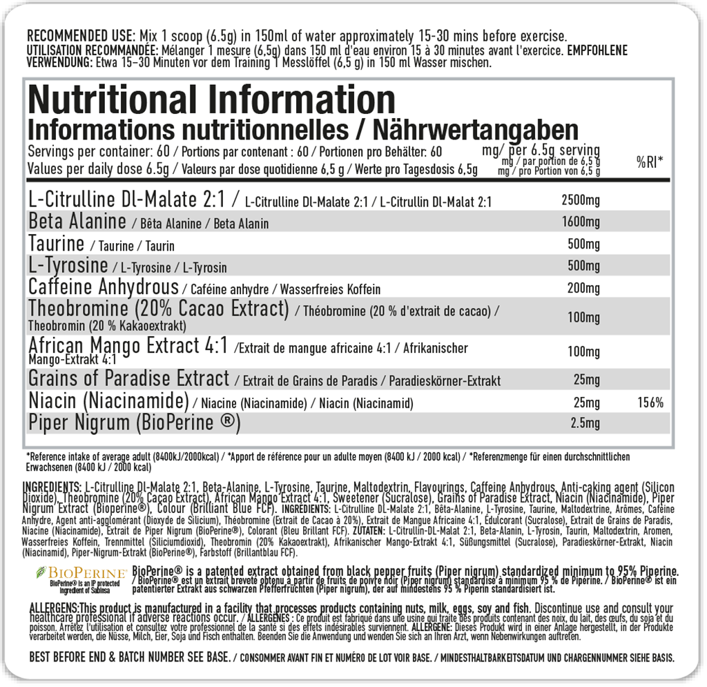 PER4M Energy Pre-workout - 390 g