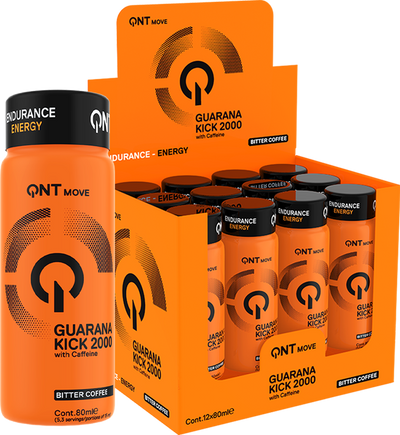 QNT Guarana Kick 2000 mg - 12 x 80 ml - Bitter Coffee