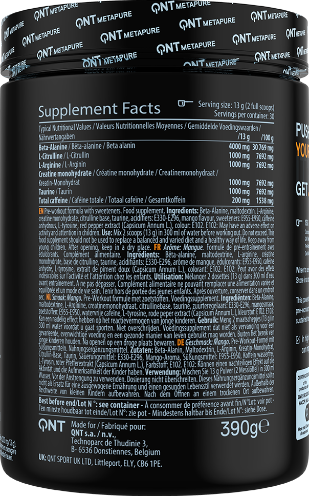QNT Pre-Workout Overdrive - 390 g