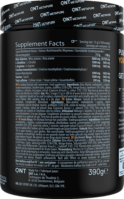 QNT Pre-Workout Overdrive - 390 g