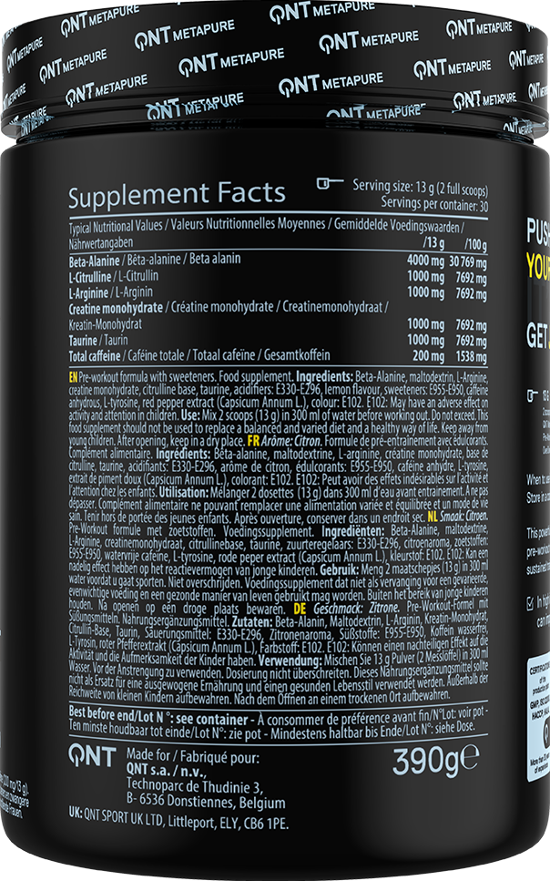 QNT Pre-Workout Overdrive - 390 g