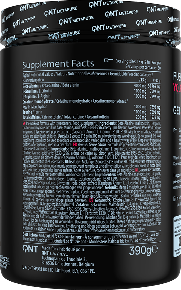 QNT Pre-Workout Overdrive - 390 g