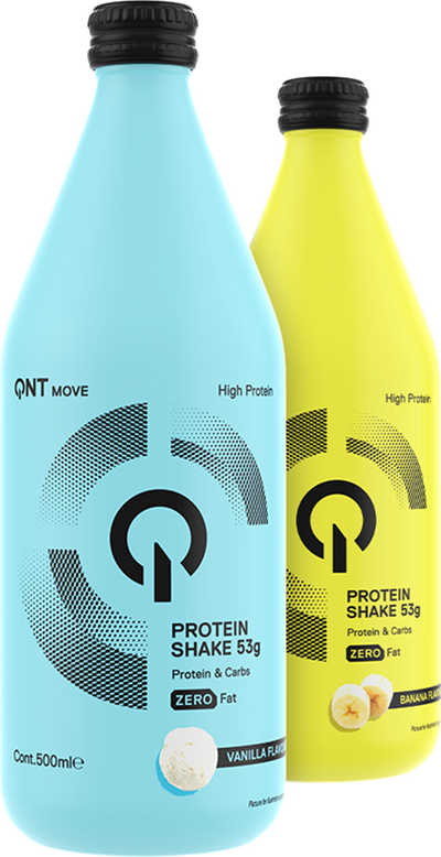 QNT Protein Shake Glass Bottle - 12 x 500 ml